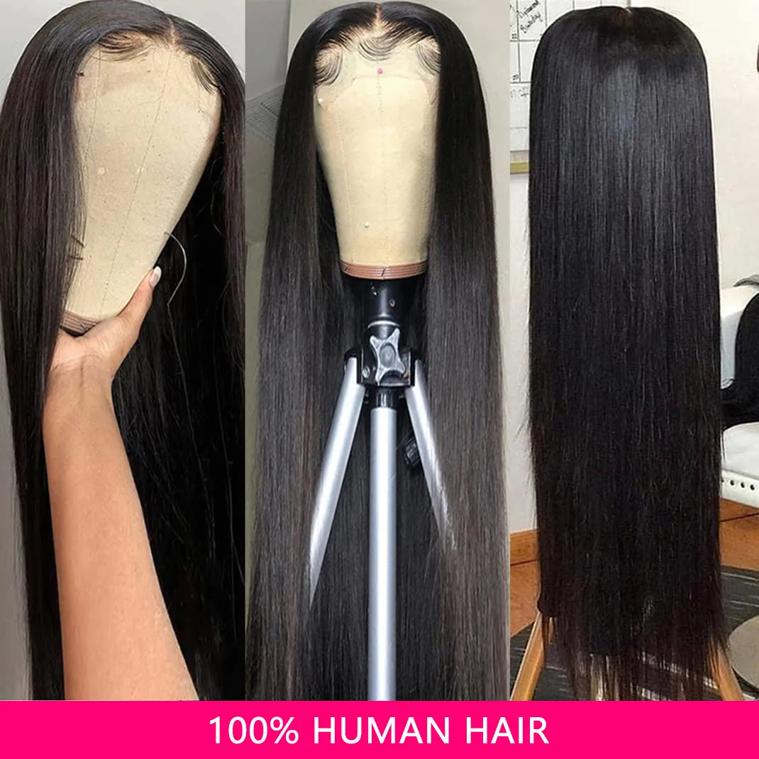13x6 Straight Lace Front Transparent HD Human Hair Wig