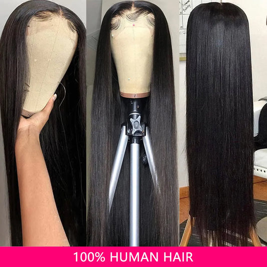 13x6 Straight Lace Front Transparent HD Human Hair Wig