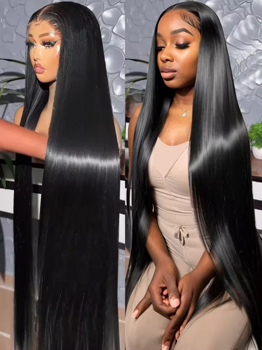 20-50 Inch 13x6 HD Transparent Bone Straight Lace Front Wig